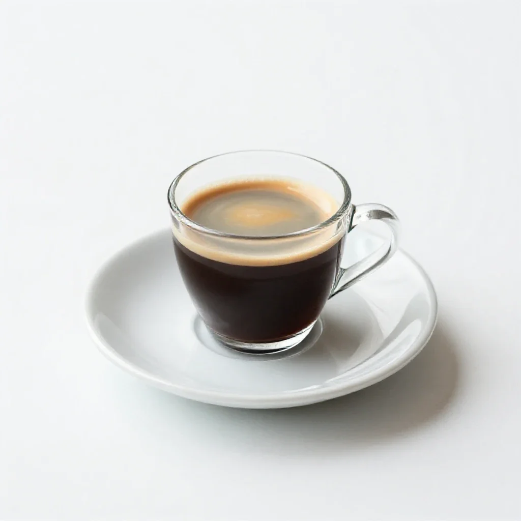 Espresso in a demitasse isolated on a white background