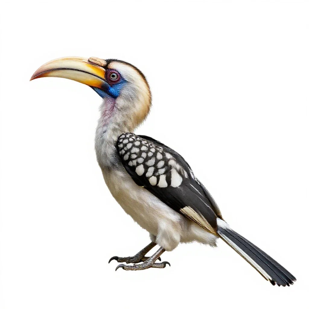Hornbill isolated on a white background
