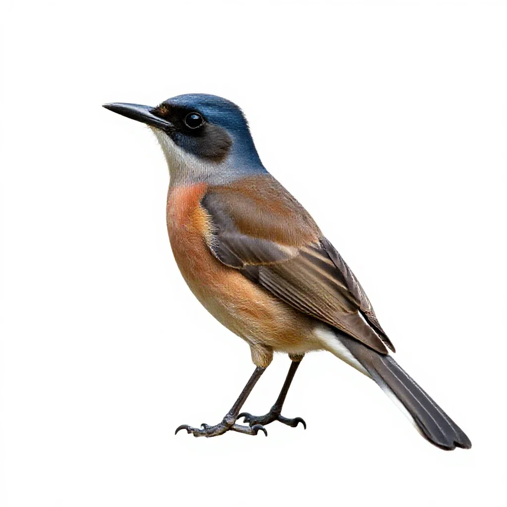 Kingbird isolated on a white background