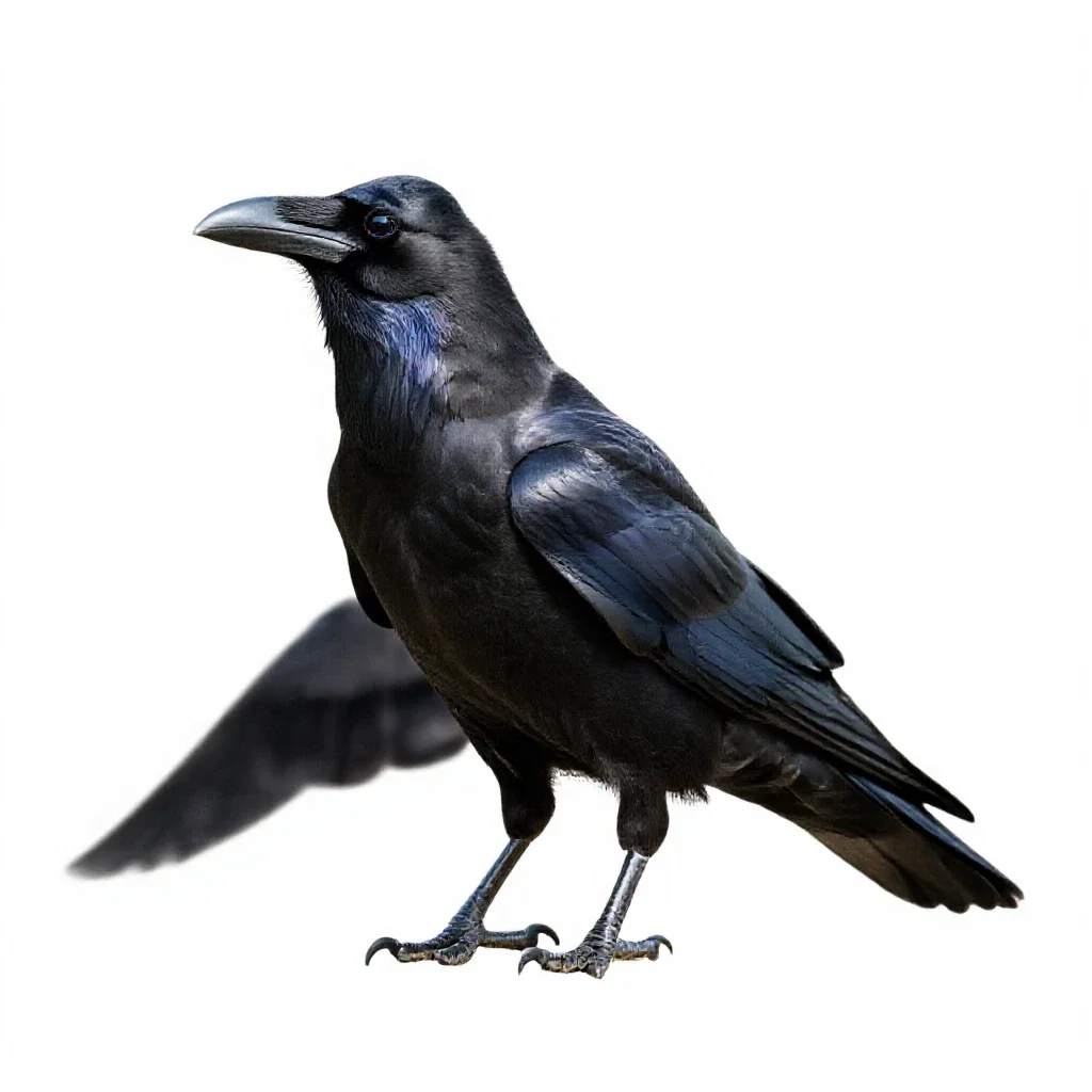 Raven isolated on a white background