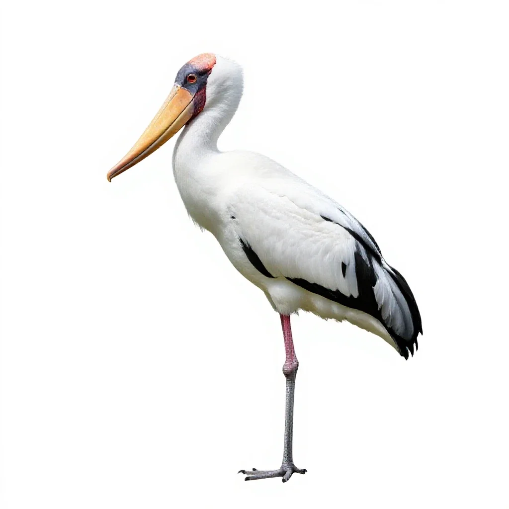 Shoebill stork isolated on a white background