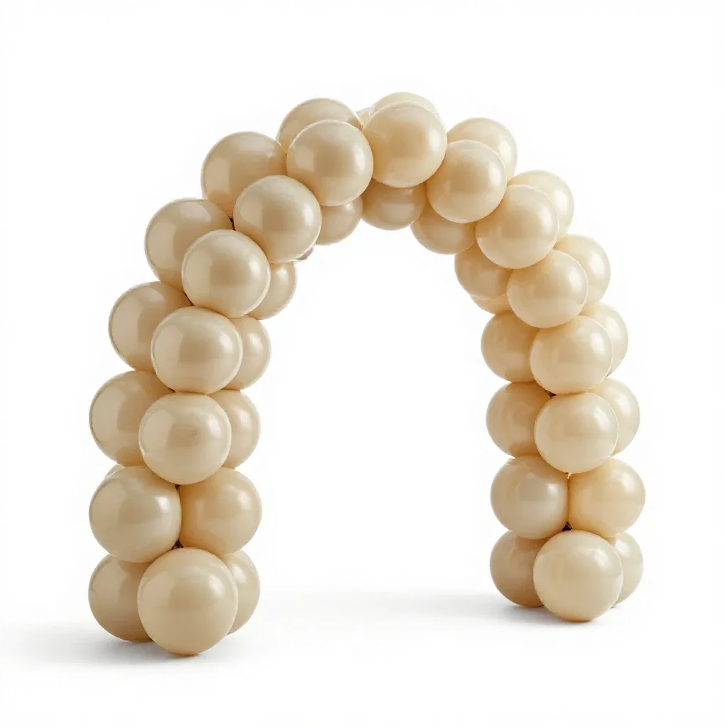 Balloon arch segment isolated on a white background