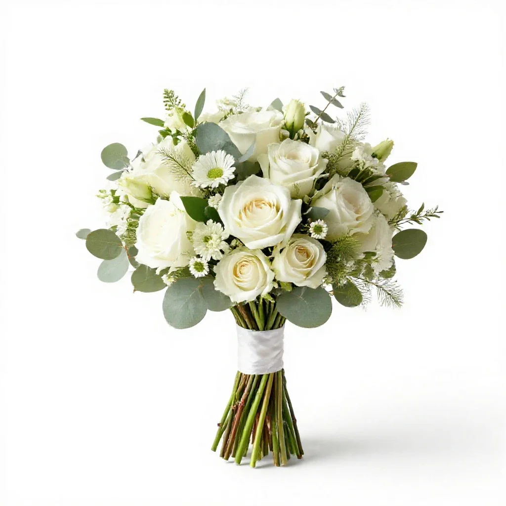 Bridal bouquet isolated on a white background