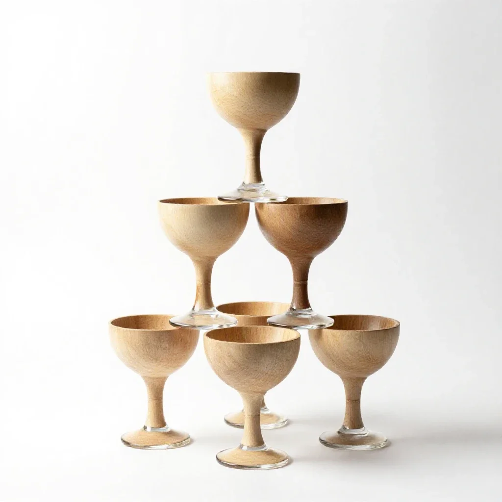 Champagne tower isolated on a white background