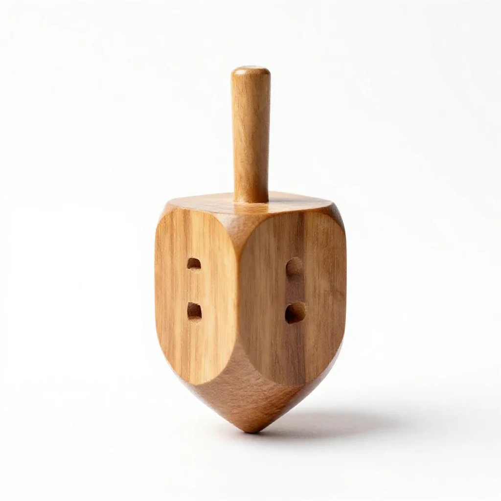 Dreidel isolated on a white background
