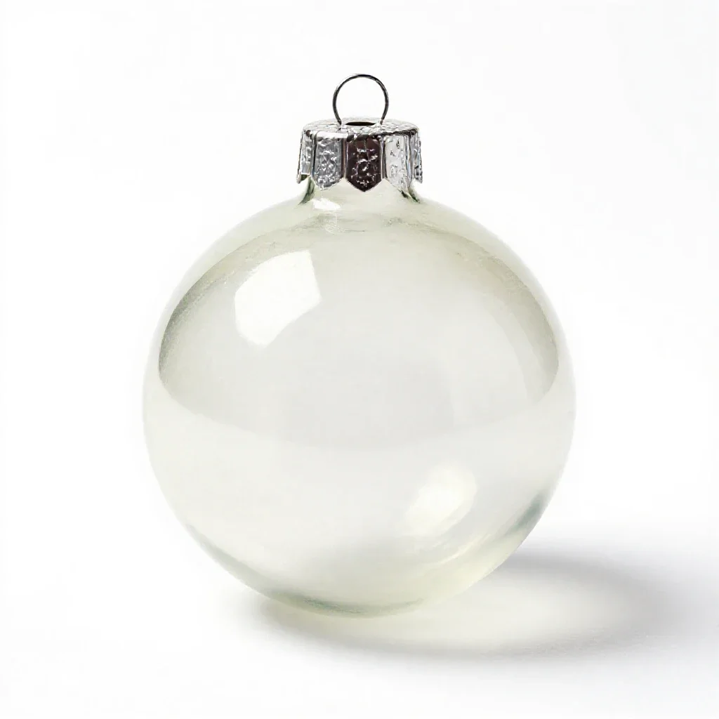 Hand-blown glass bauble isolated on a white background
