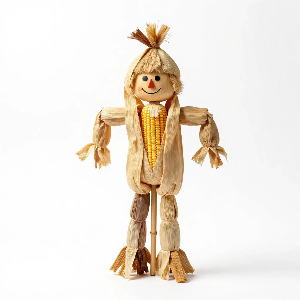Harvest corn dolly isolated on a white background