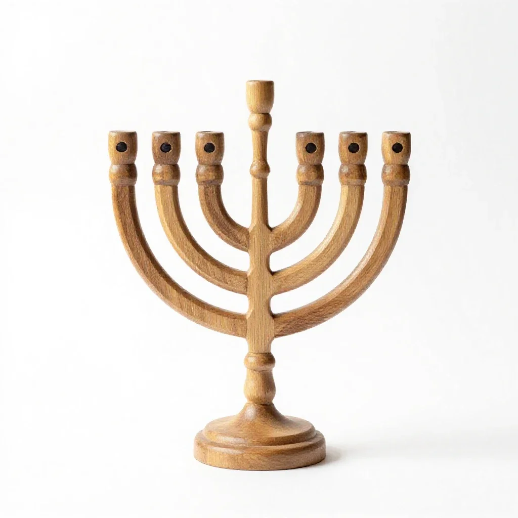 Menorah isolated on a white background