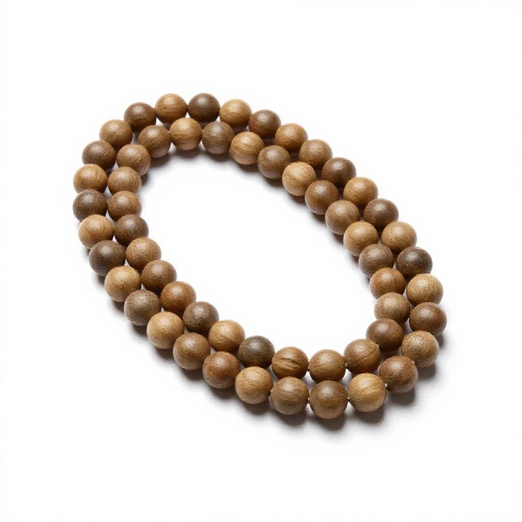 Prayer bead strand isolated on a white background