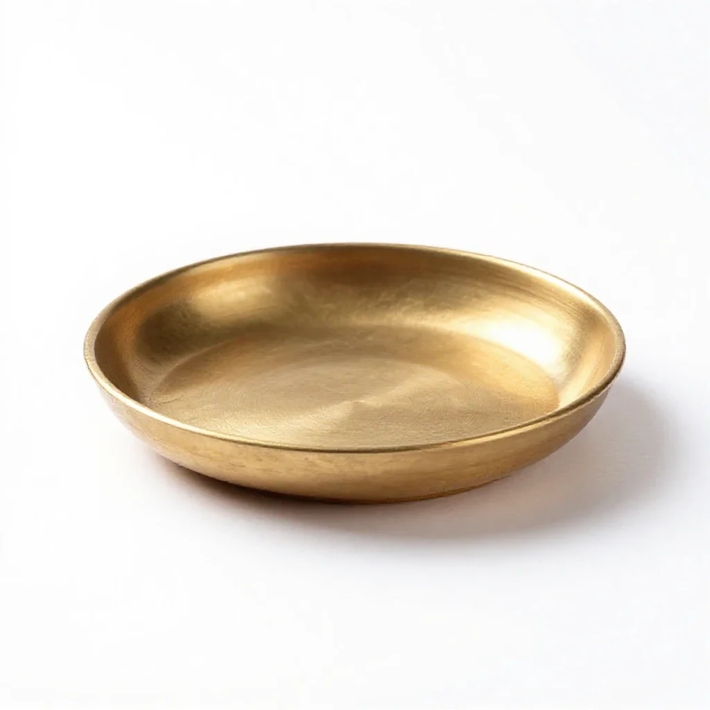 Puja thali isolated on a white background