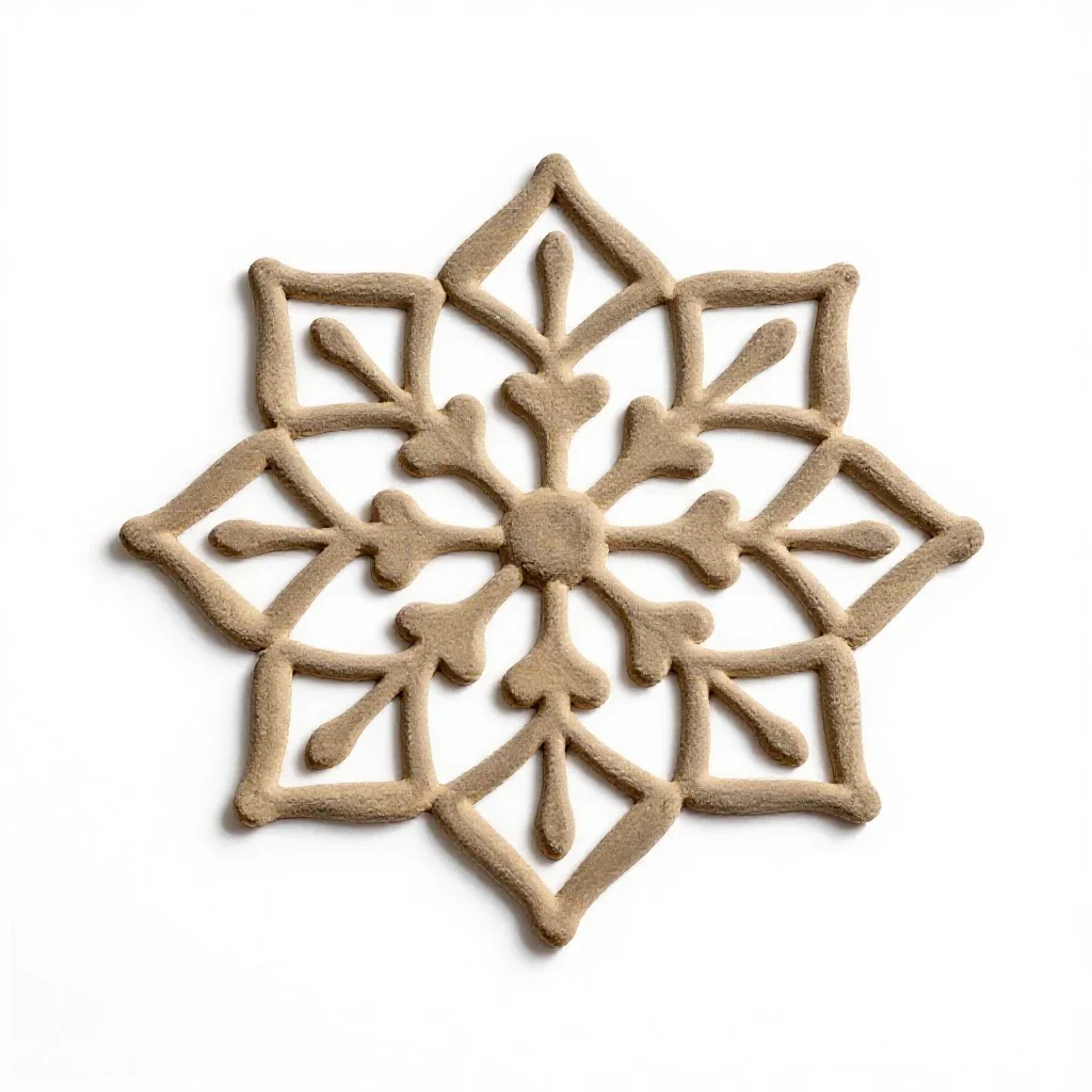 Rangoli stencil isolated on a white background
