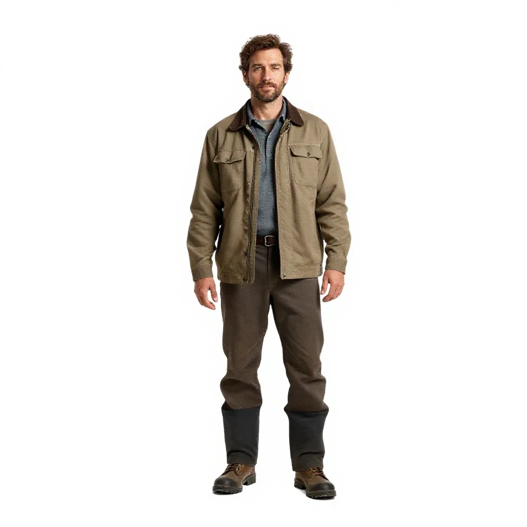 Frontier prospector panning isolated on a white background