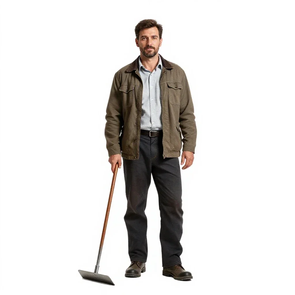 Georgian chimney sweep isolated on a white background