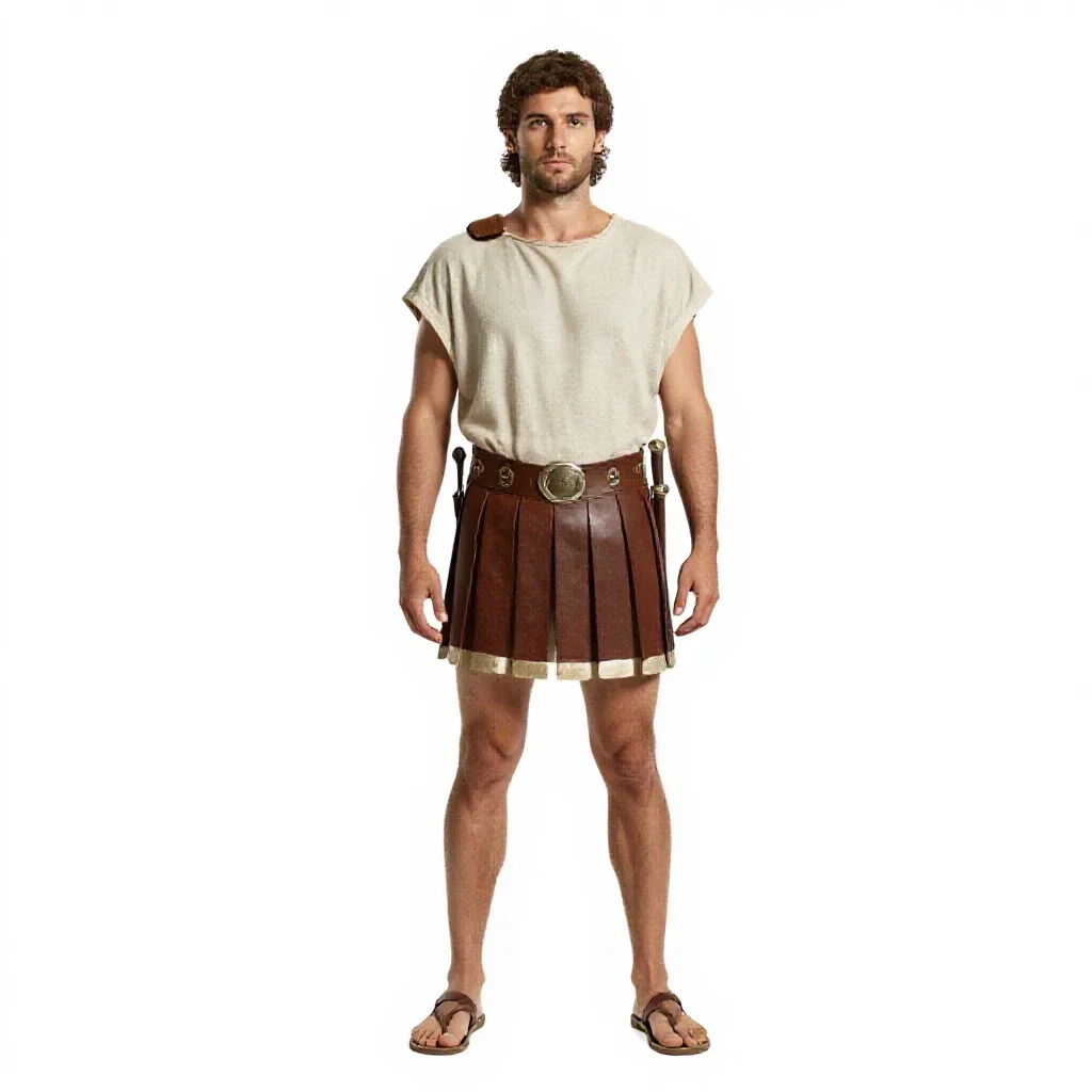 Greek hoplite isolated on a white background