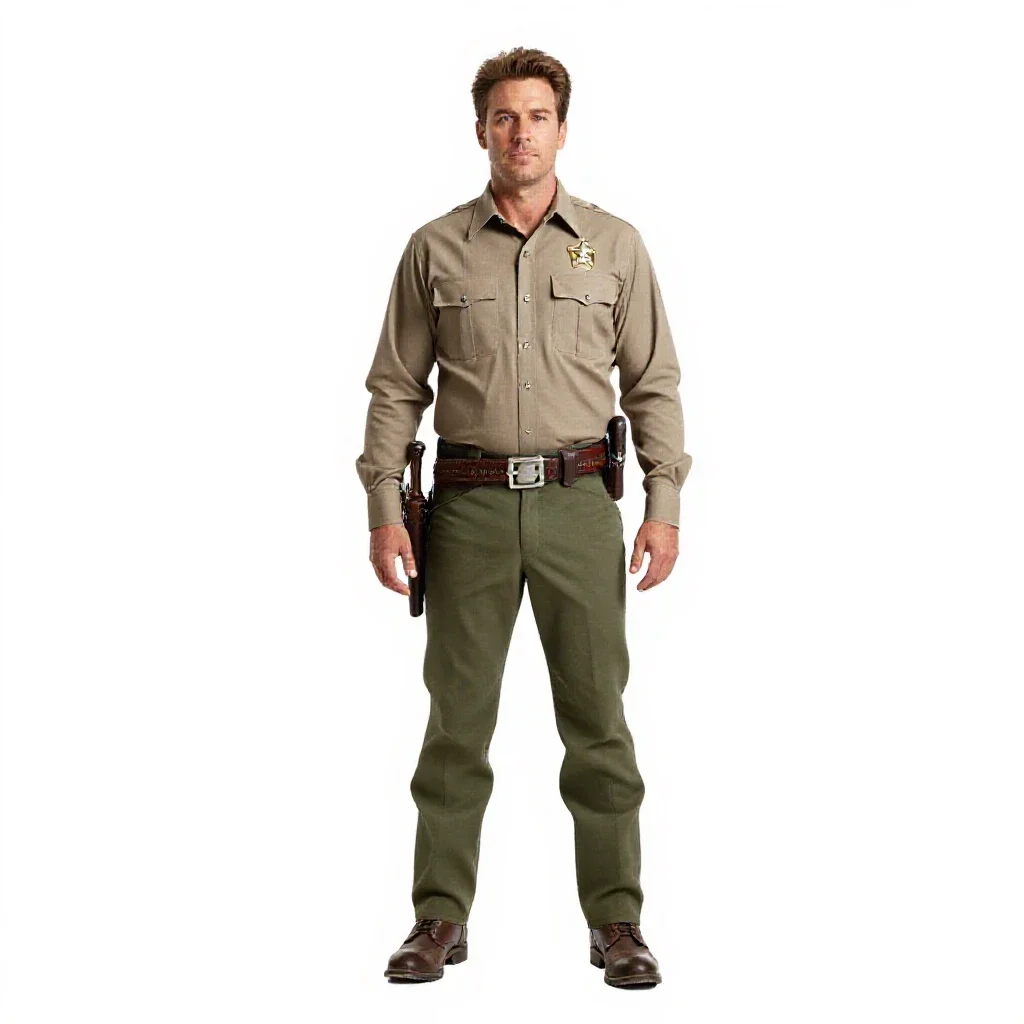 Wild West sheriff isolated on a white background