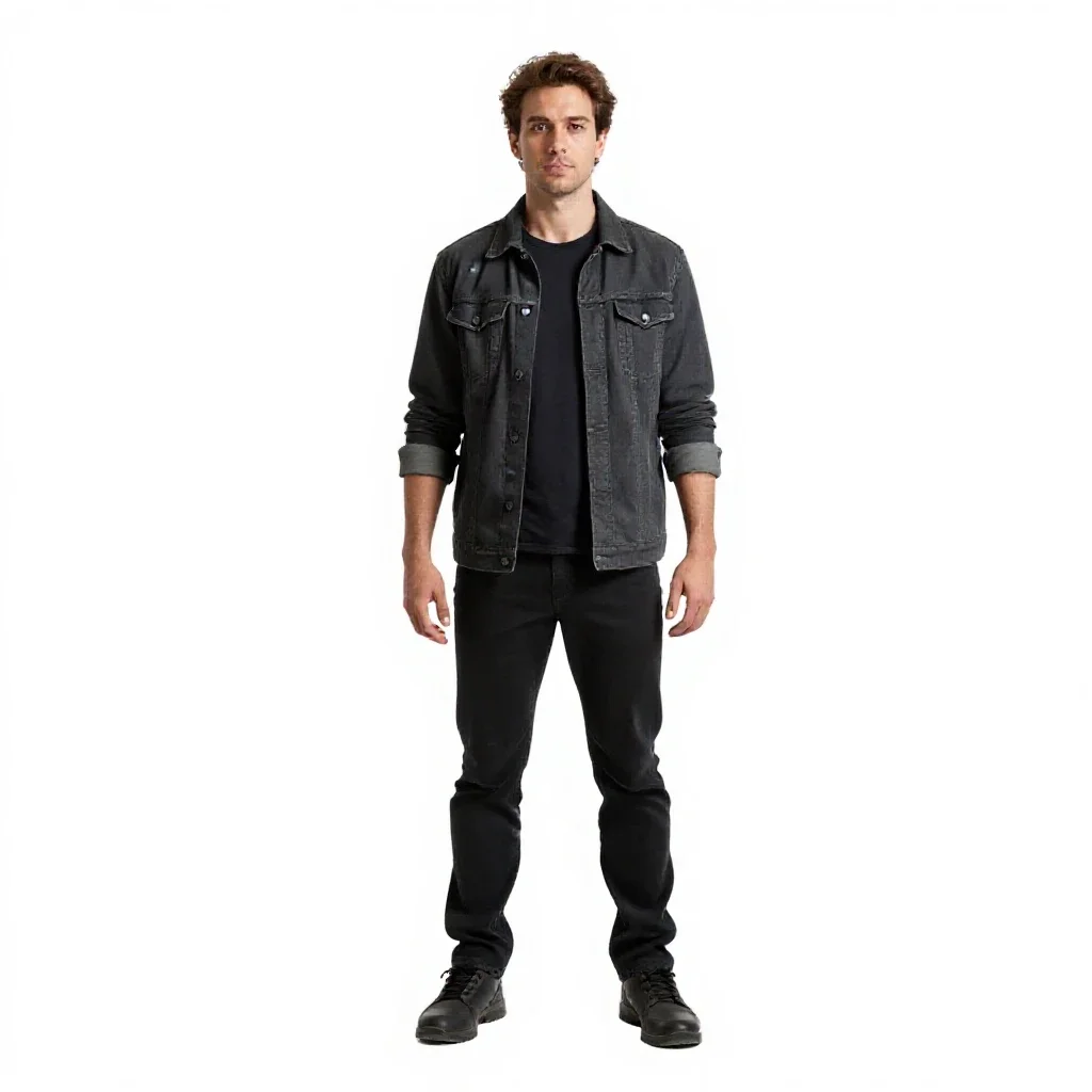 Bio-hacker with glowing implants isolated on a white background