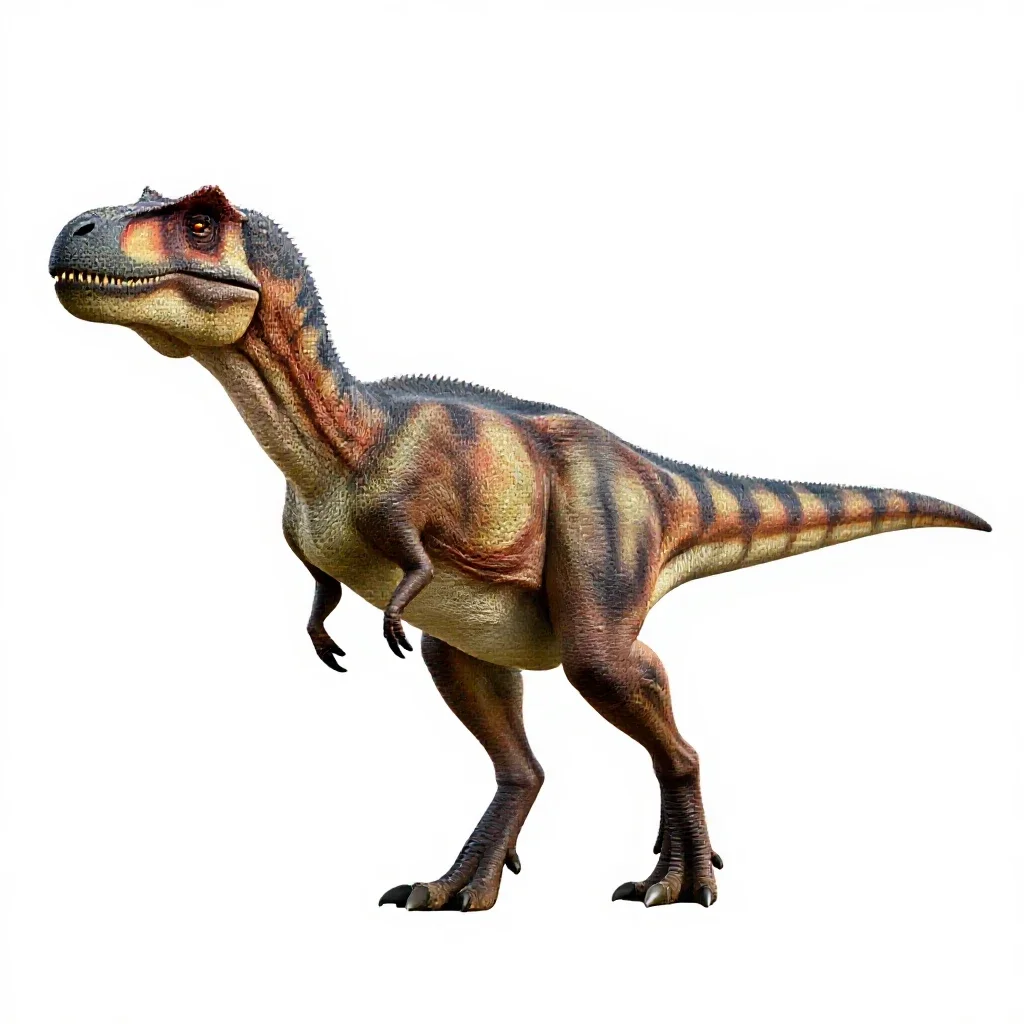 Deinonychus isolated on a white background