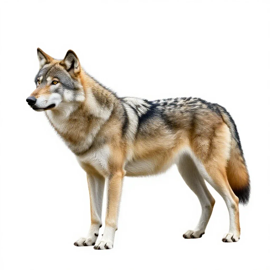 Dire wolf isolated on a white background