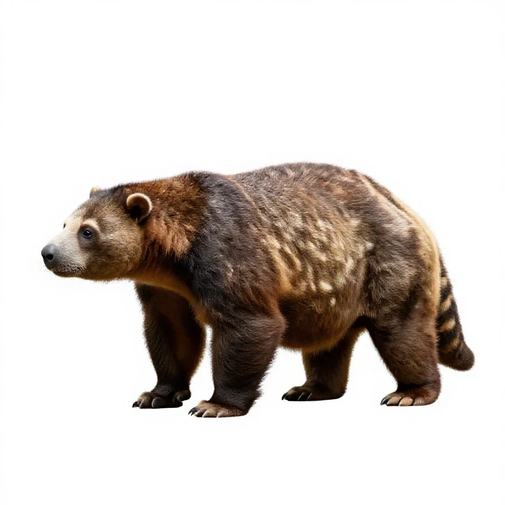 Giant ground sloth isolated on a white background
