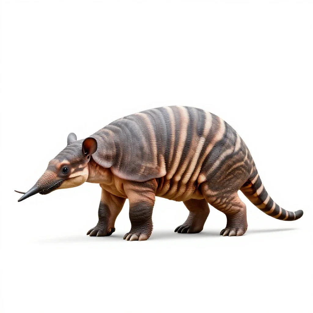 Glyptodon isolated on a white background