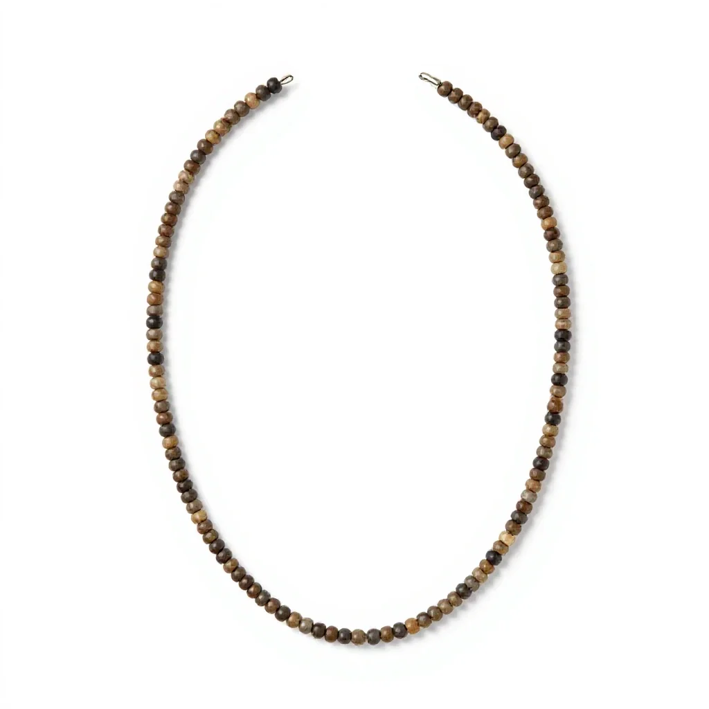 Beaded necklace isolated on a white background