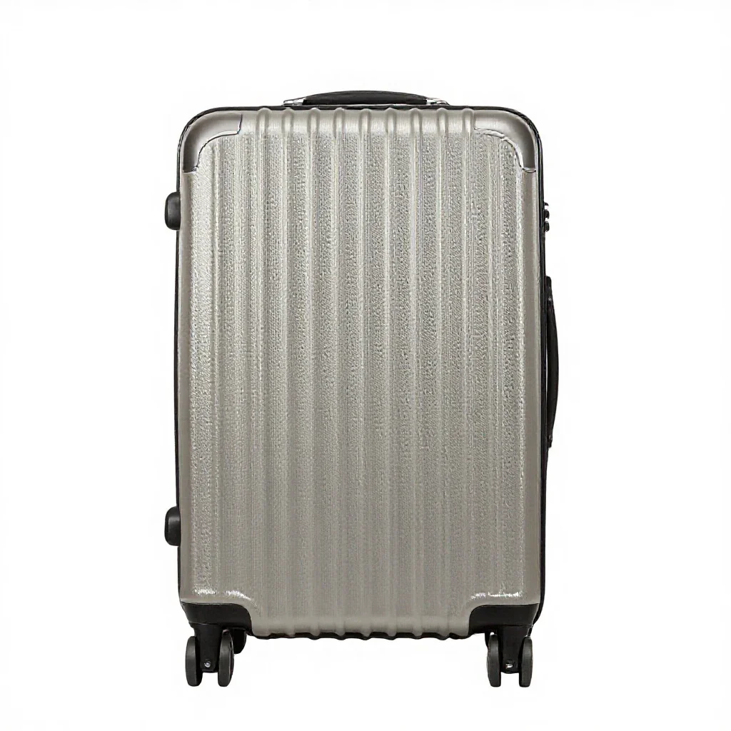 Hard-shell suitcase isolated on a white background