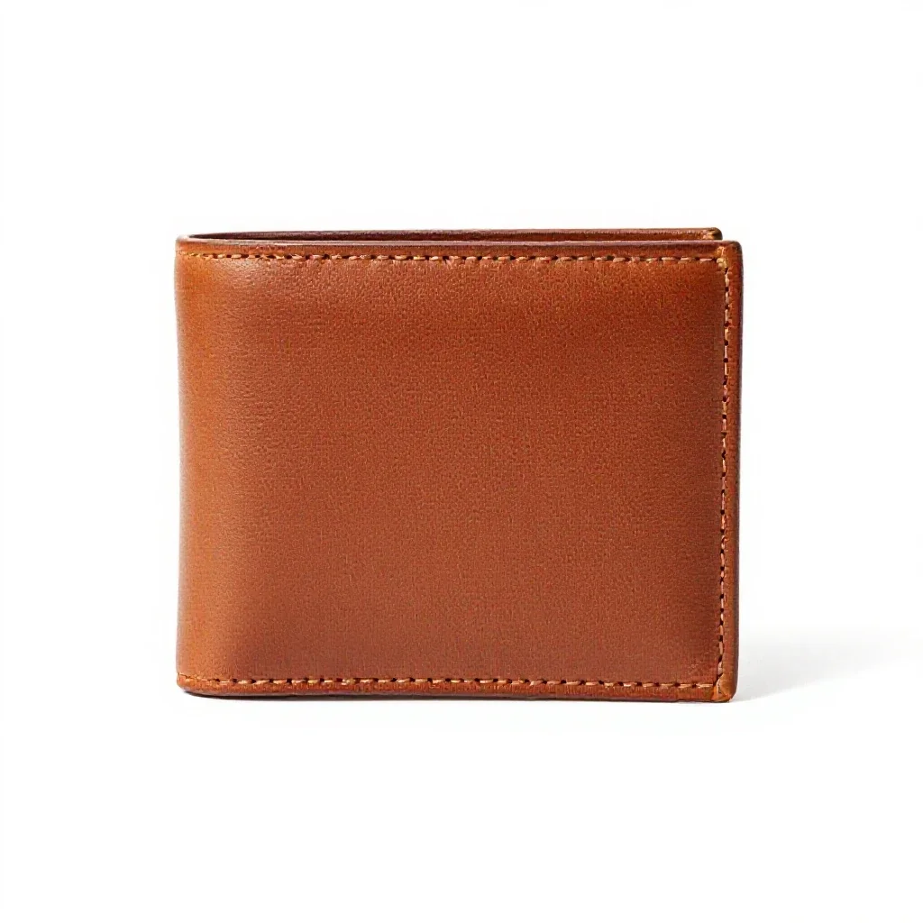 Leather wallet isolated on a white background