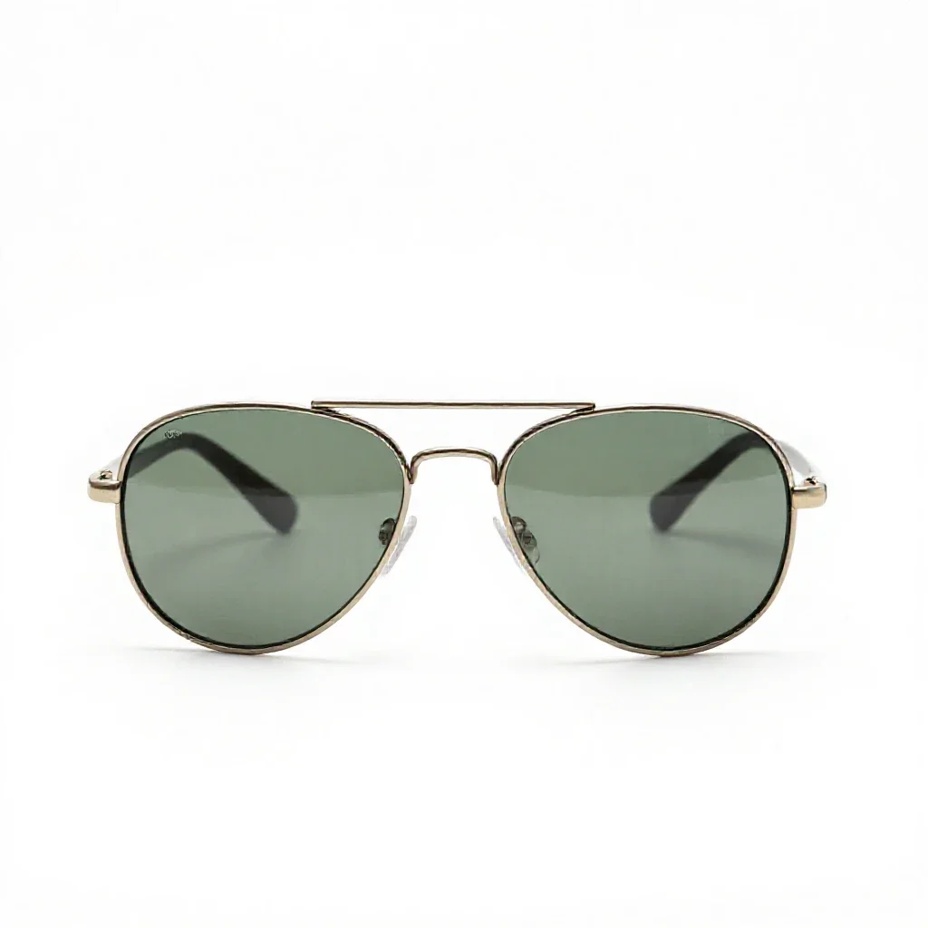 Pair of aviator sunglasses isolated on a white background