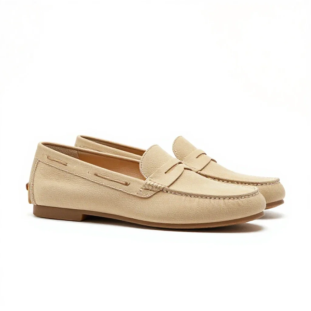 Pair of loafers isolated on a white background