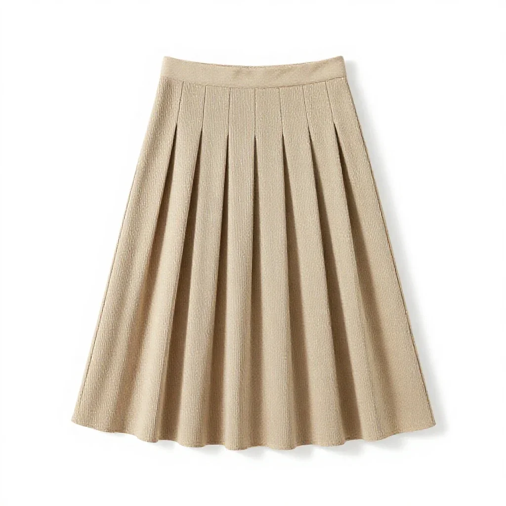 Pleated skirt isolated on a white background