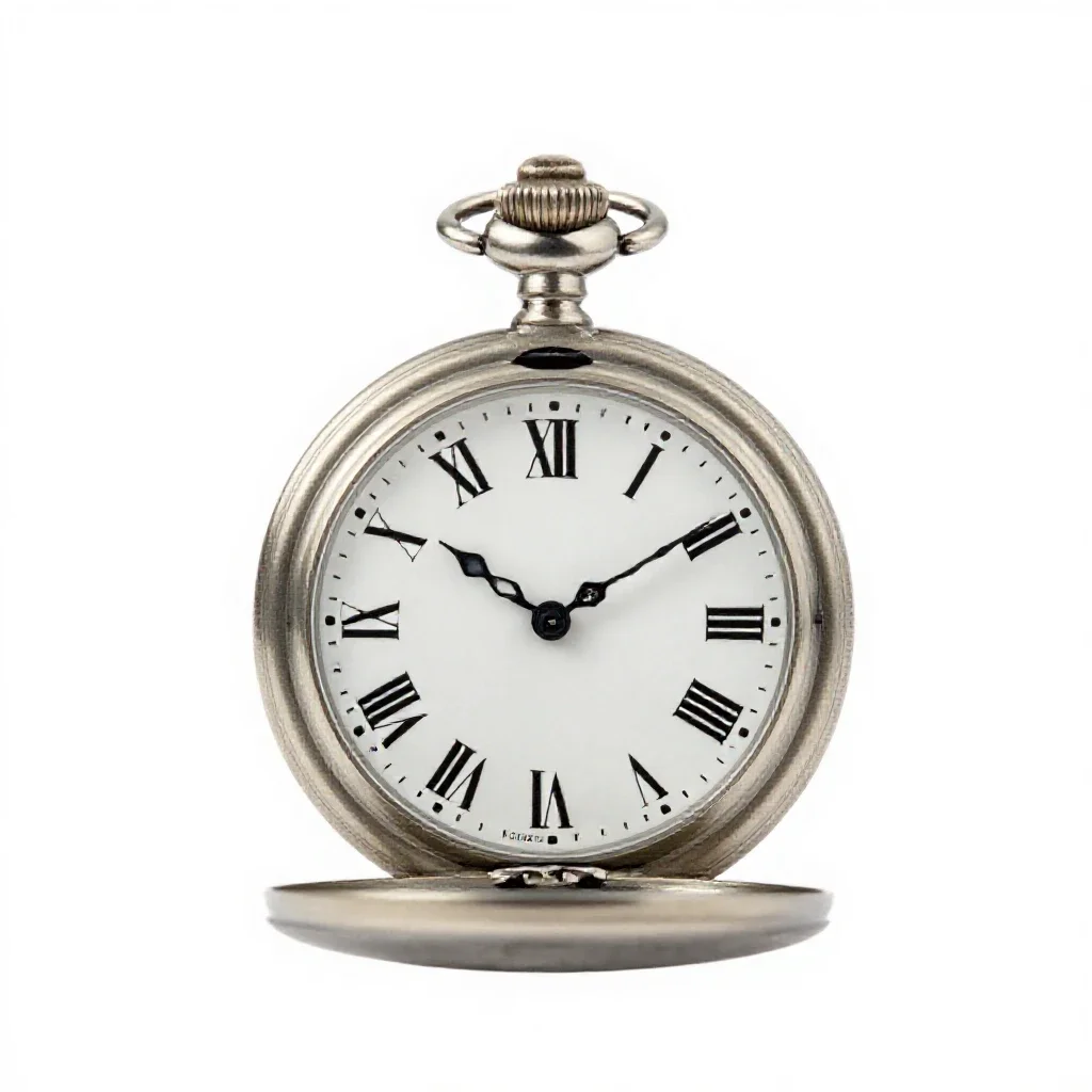 Pocket watch isolated on a white background