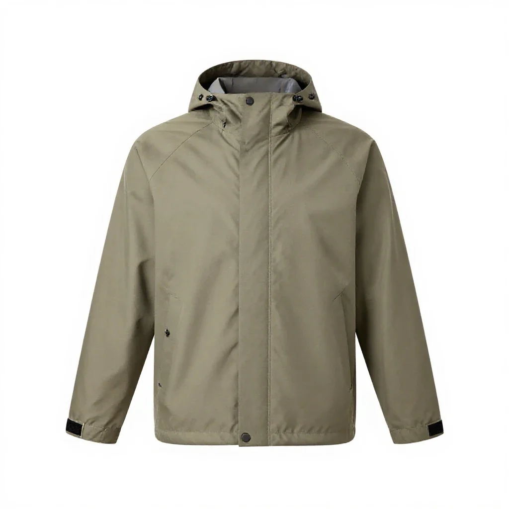 Rain jacket isolated on a white background