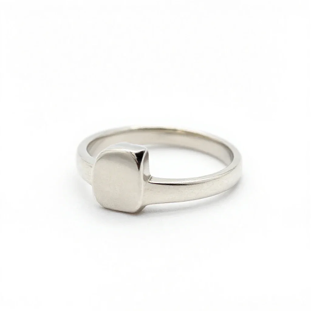 Signet ring isolated on a white background