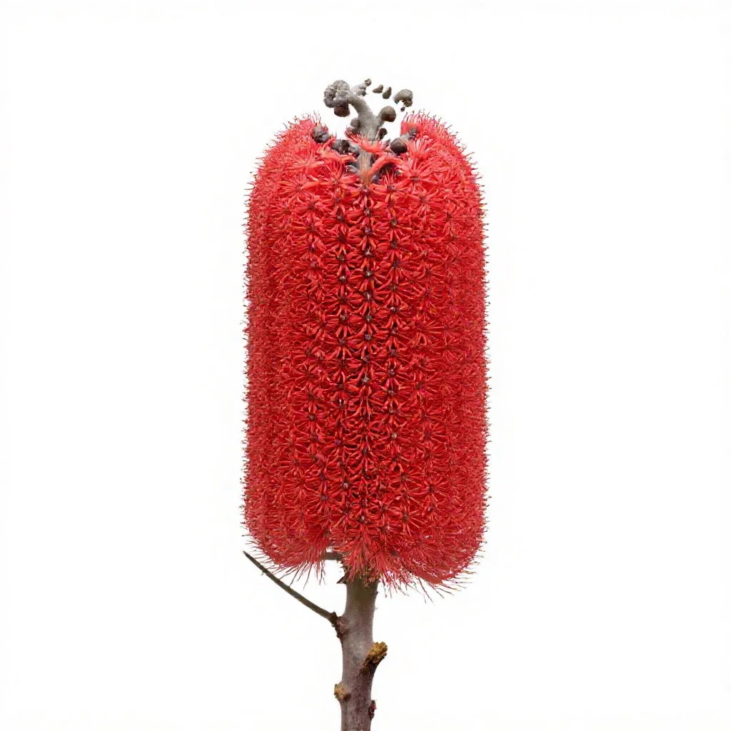 Banksia flower isolated on a white background