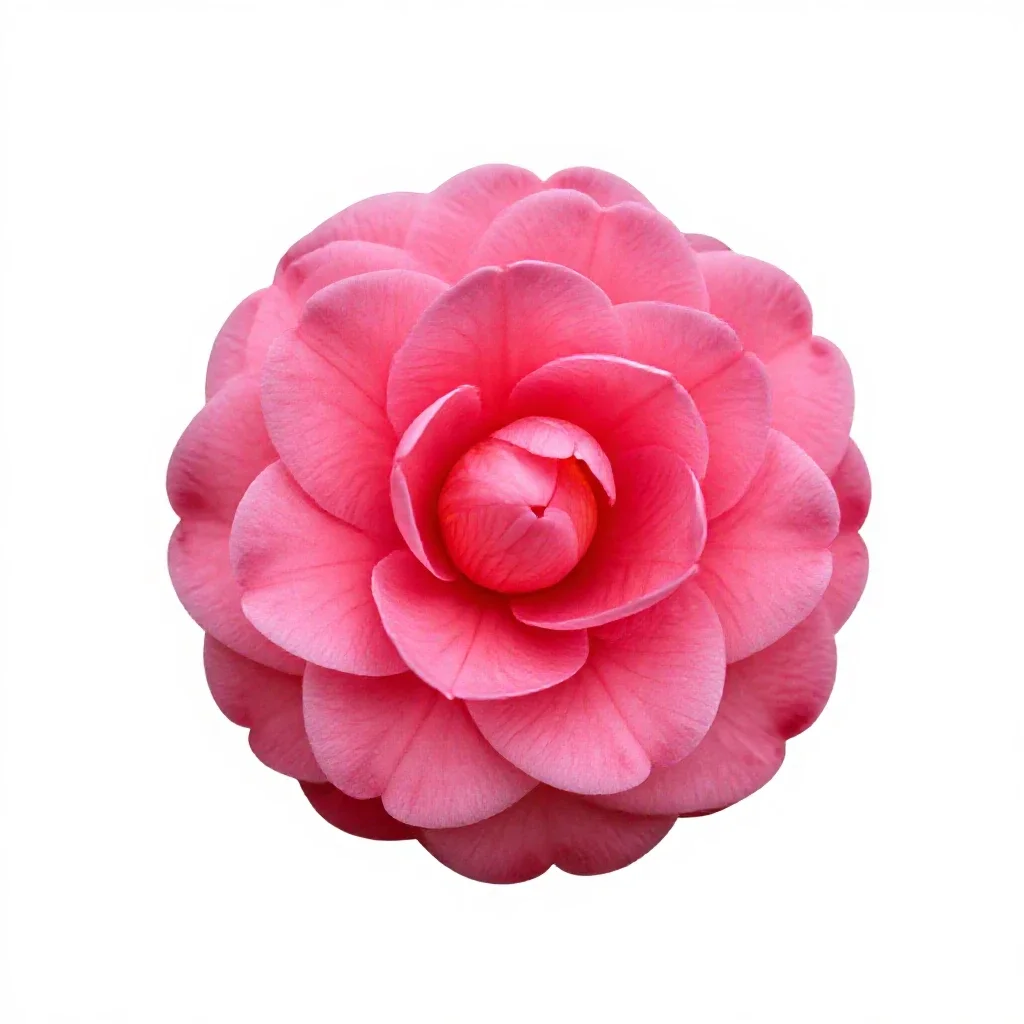 Camellia bloom isolated on a white background