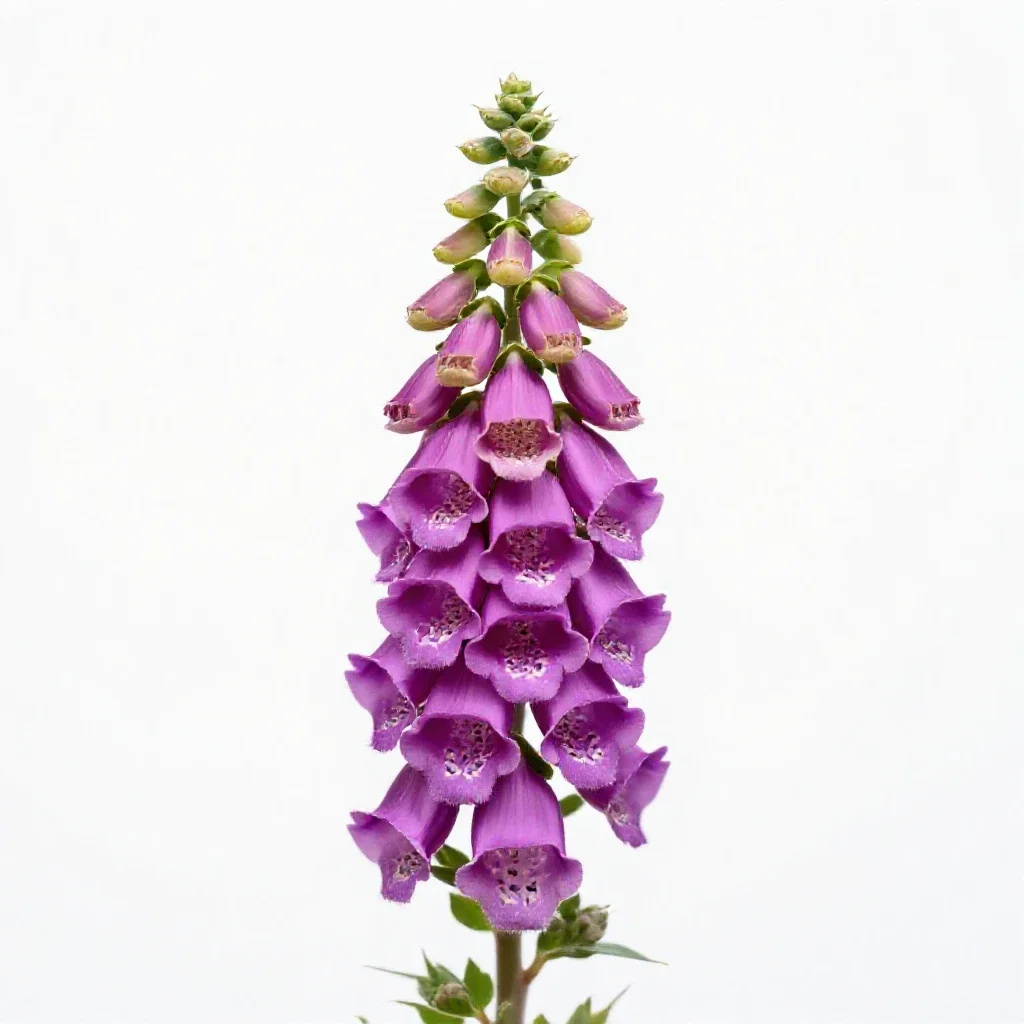 Foxglove spire isolated on a white background