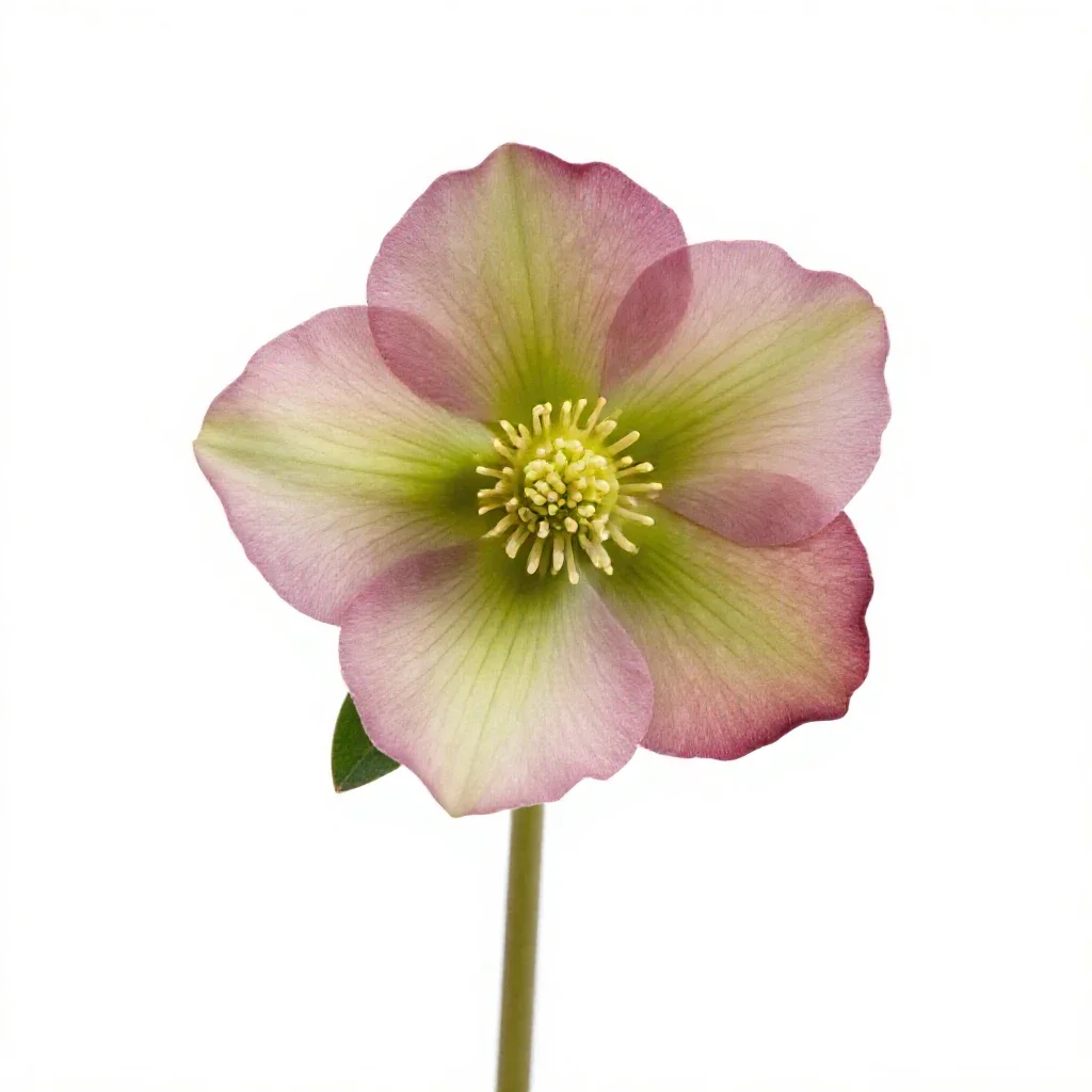 Hellebore nodding isolated on a white background
