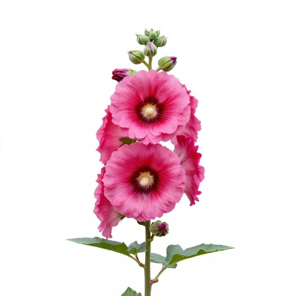 Hollyhock isolated on a white background