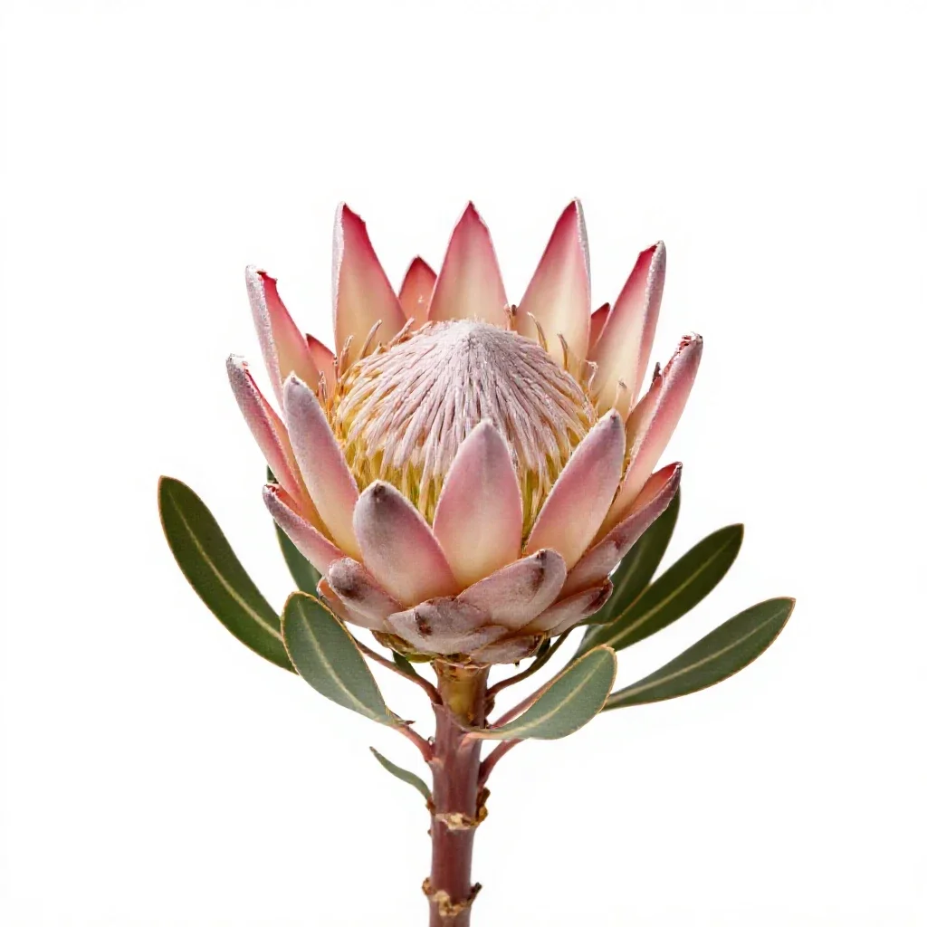 King protea isolated on a white background