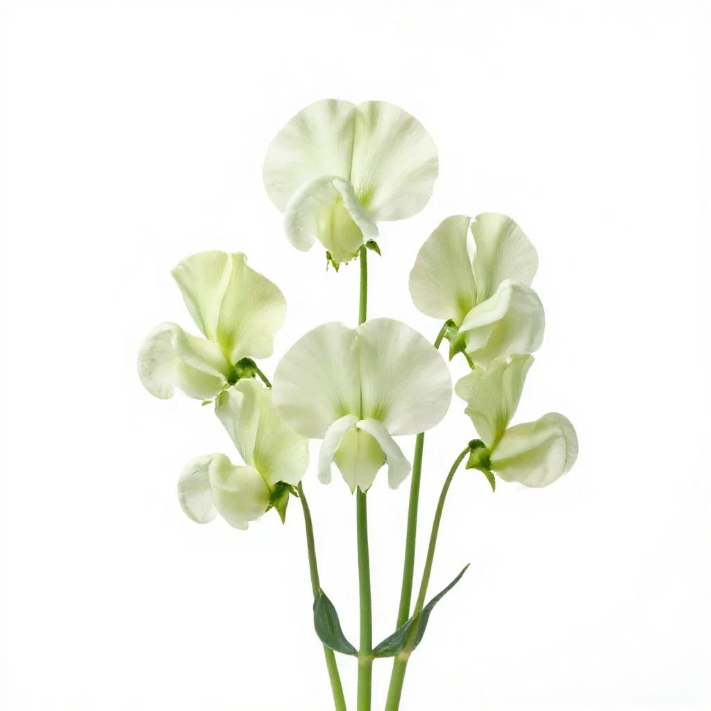 Sweet pea cluster isolated on a white background