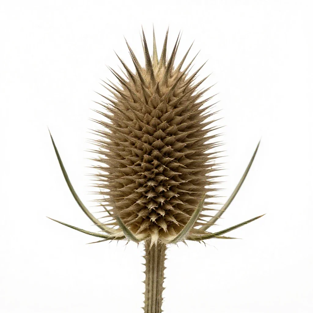Thistle head isolated on a white background