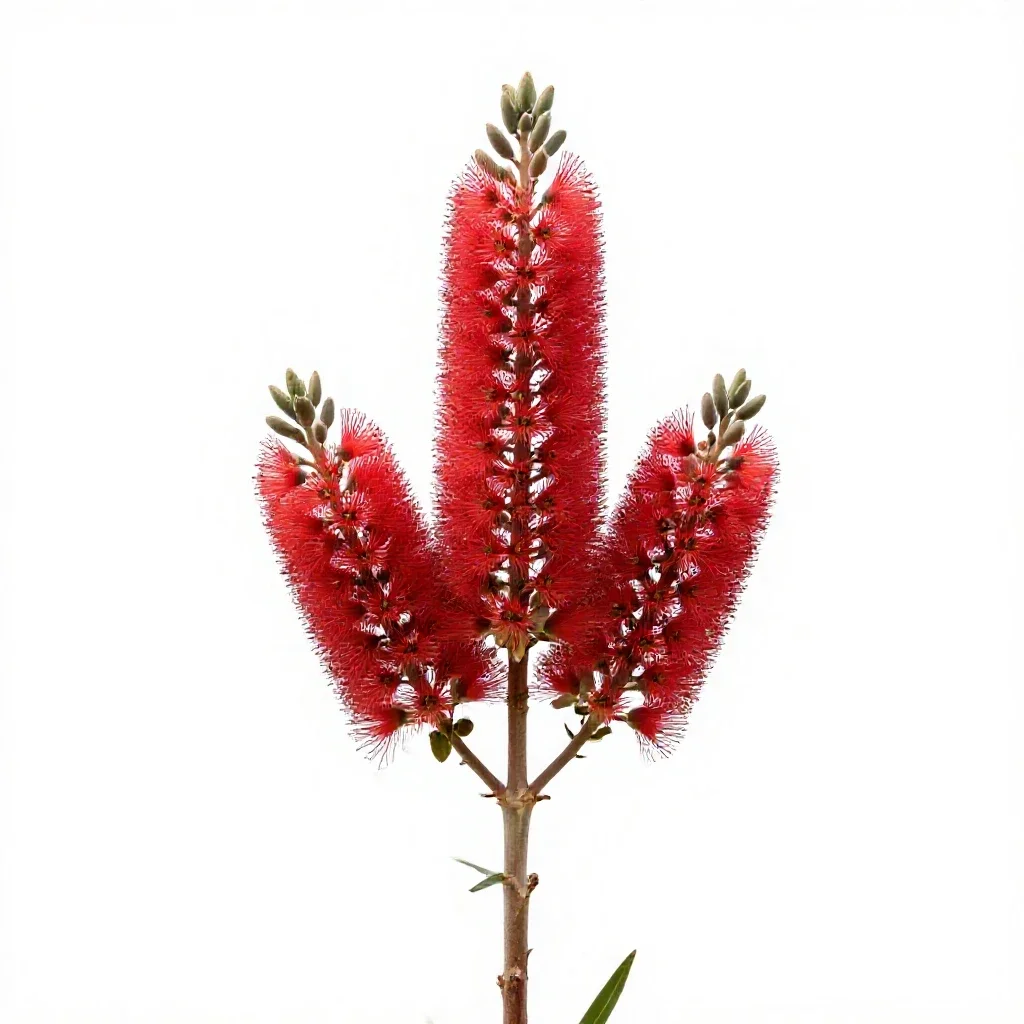 Waratah isolated on a white background