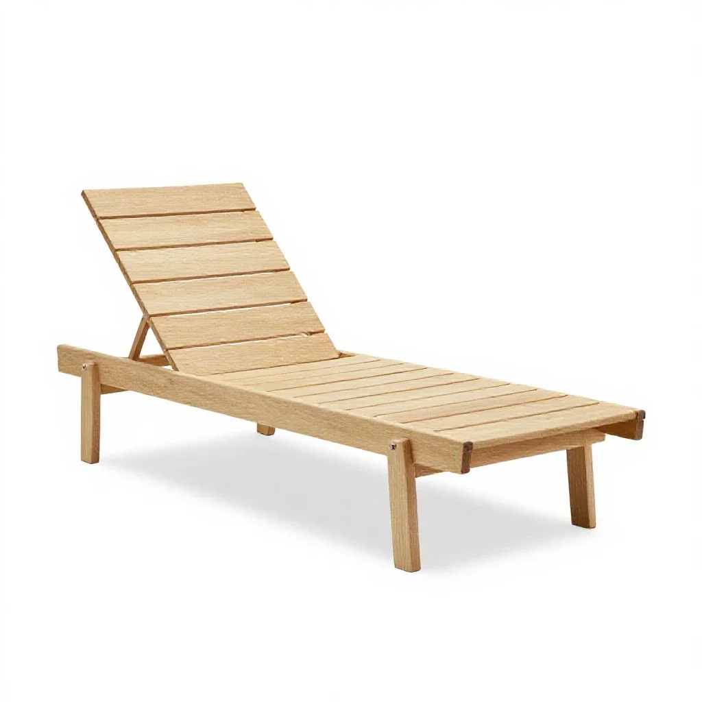 Chaise longue isolated on a white background