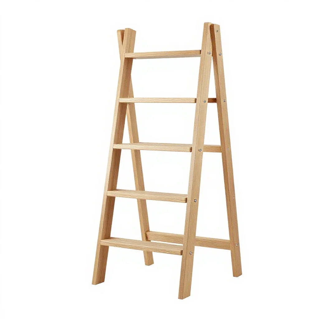 Ladder shelf isolated on a white background