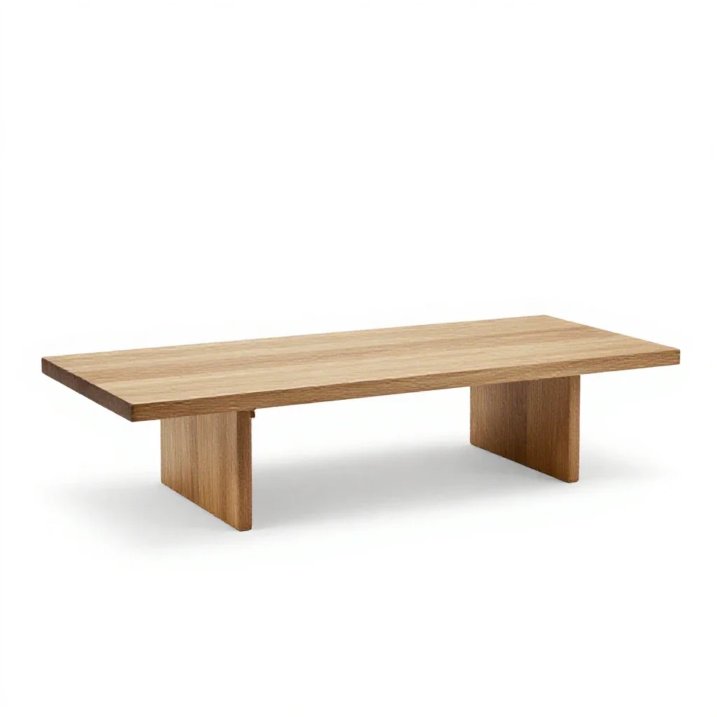 Low coffee table isolated on a white background