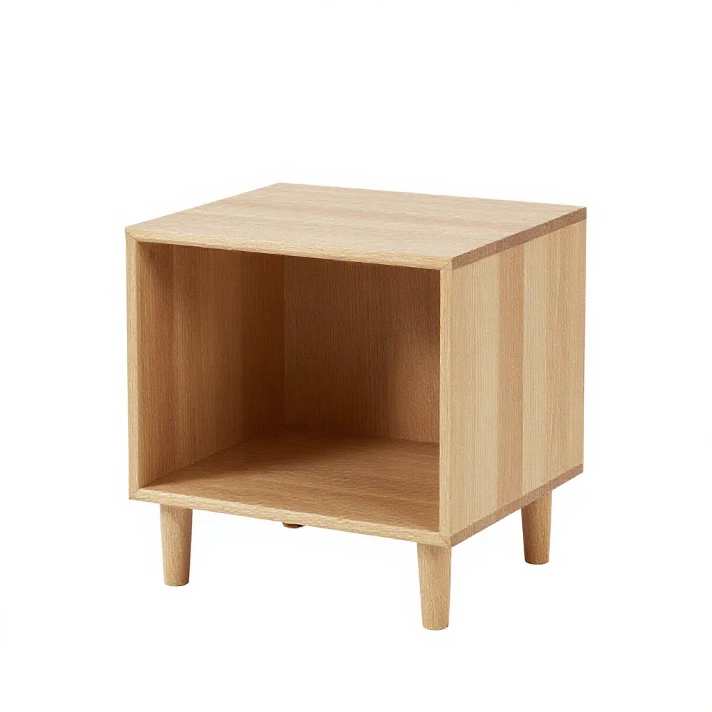 Nightstand with a shelf isolated on a white background