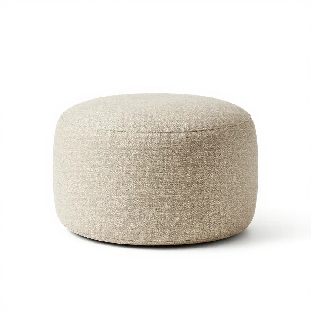 Pouffe ottoman isolated on a white background
