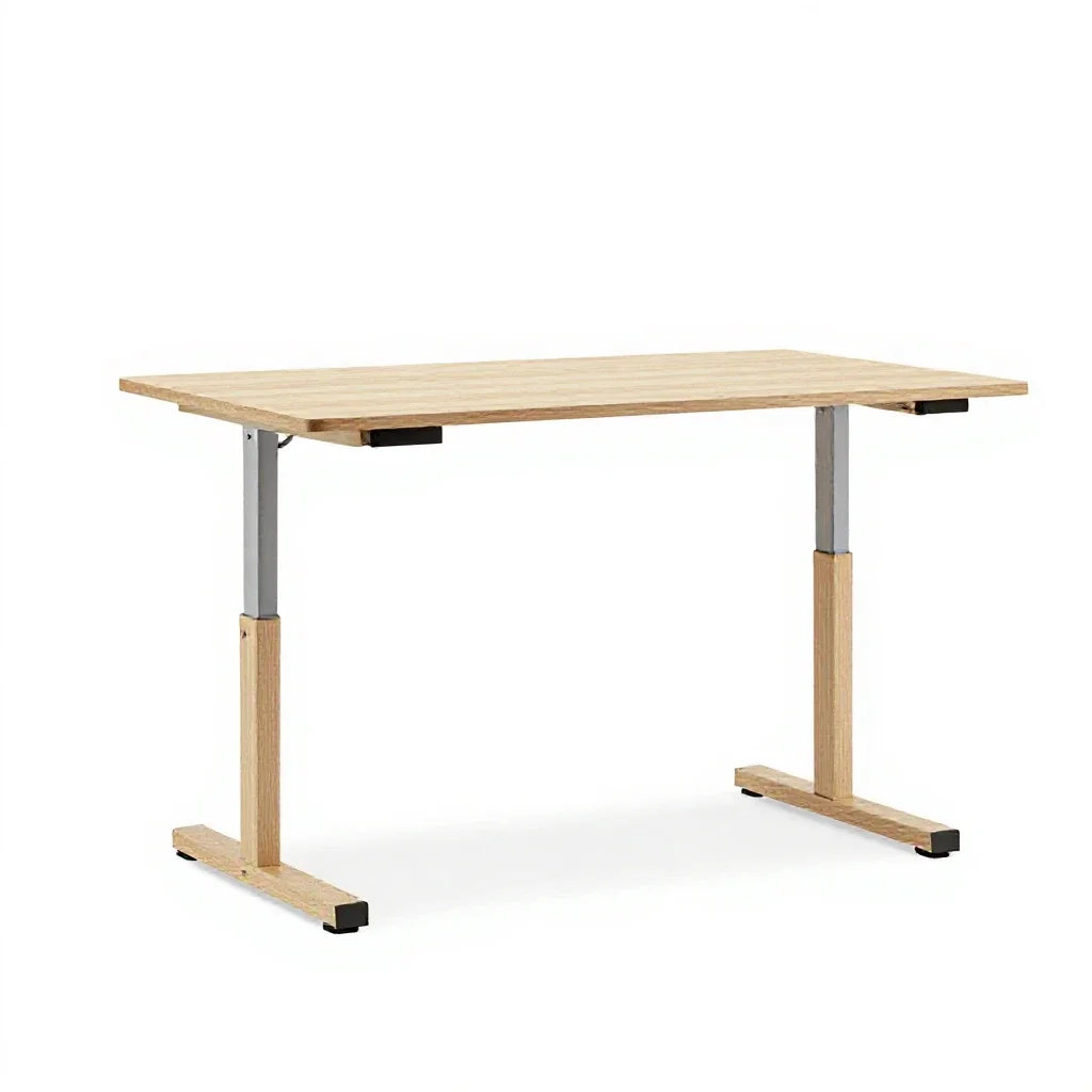 Standing desk frame isolated on a white background