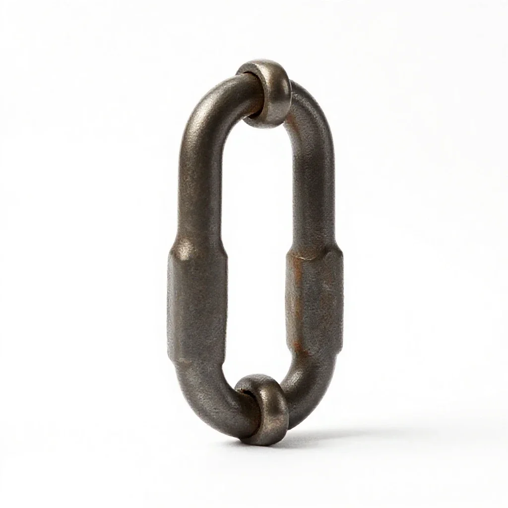 Heavy shackle isolated on a white background