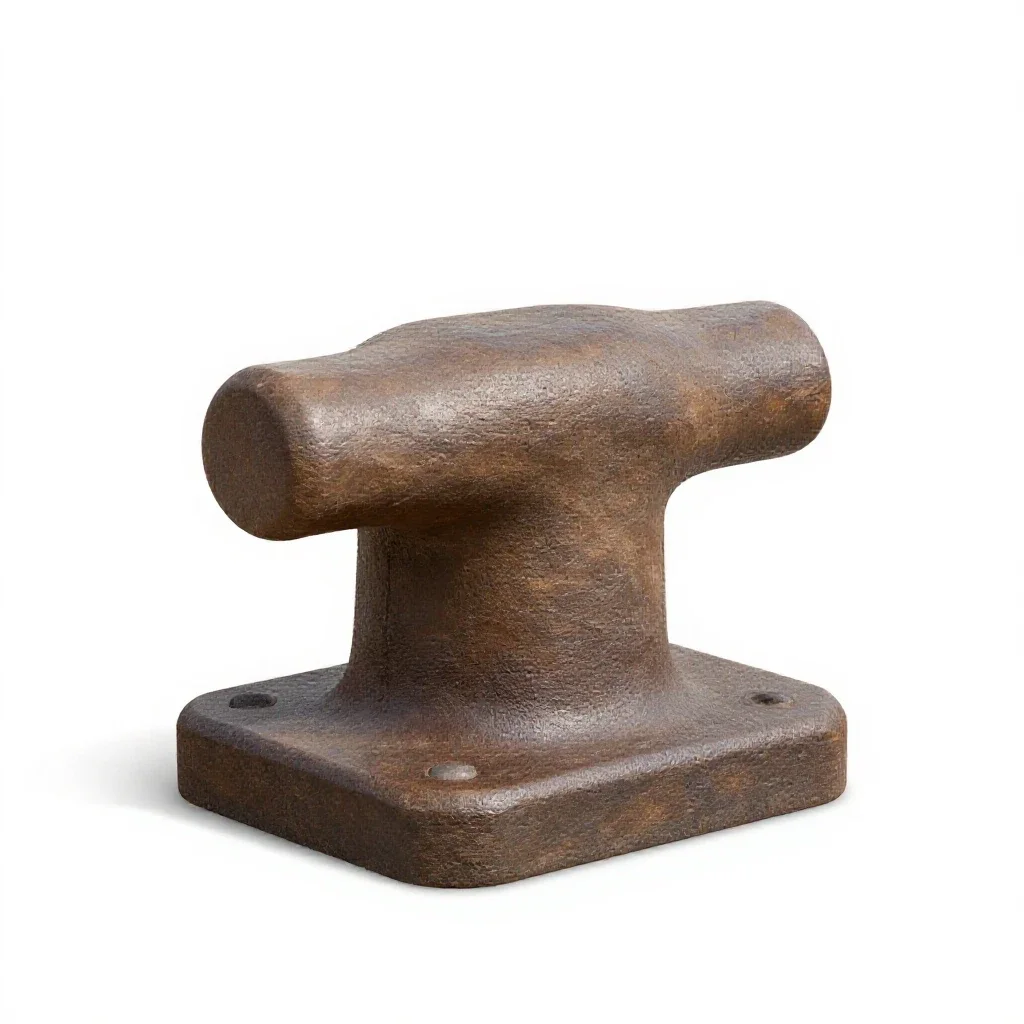 Mooring bollard isolated on a white background